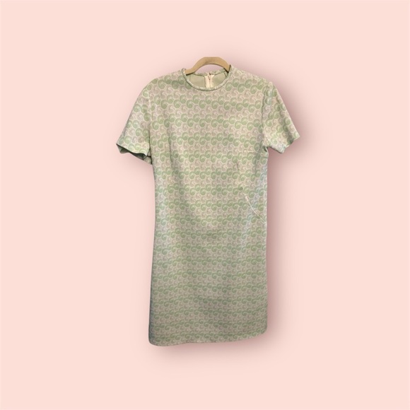 Chic Mint Patterned Mini Dress - Picture 2 of 7